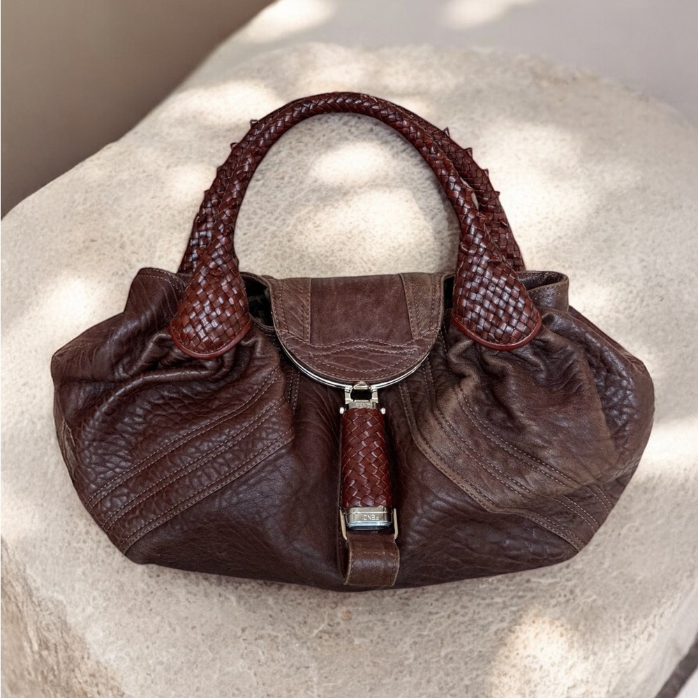 Brown Fendi Spy Hobo Bag
